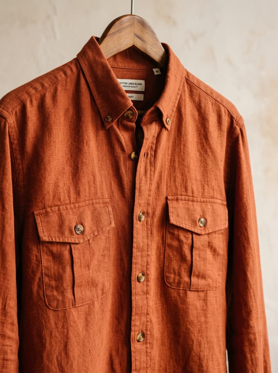 Rusty Orange Double Pocket Premium Shirt